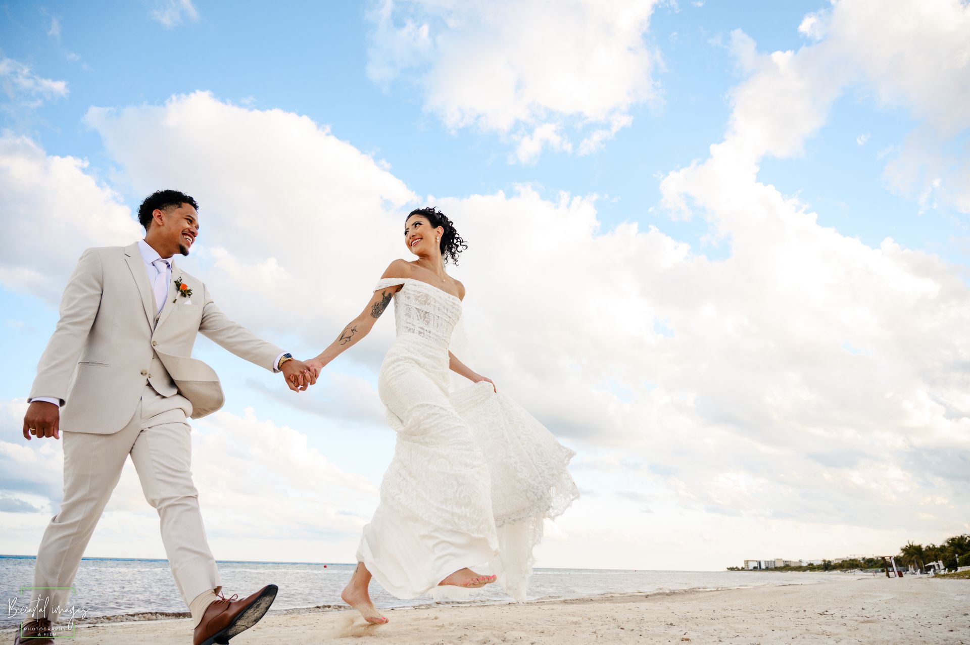 Talia & Brenden destination wedding photography at Moon Palace in Mexico